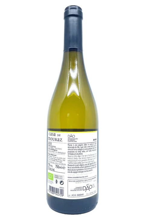 Casa de Mouraz Dao Branco 2023 back label - Natural Wine Dealers 