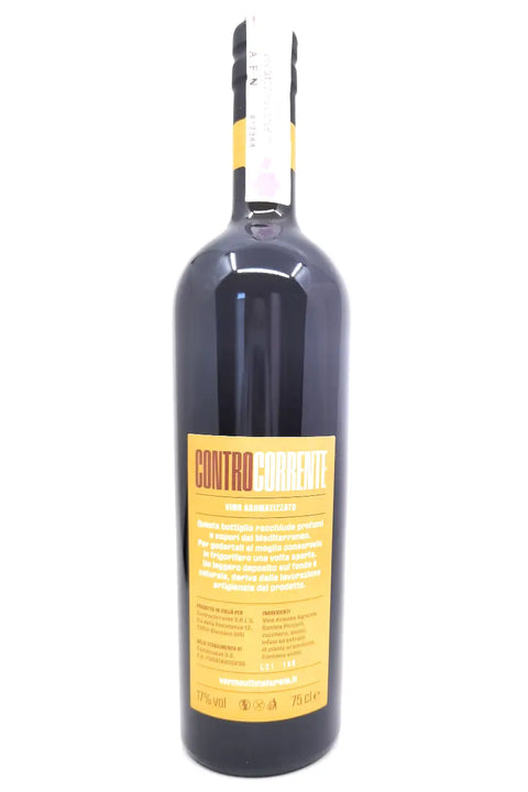 Contro corrente Vermouth Rosso back label