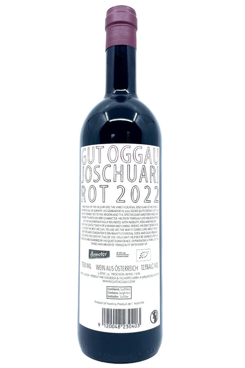 Gut Oggau Joschuari 2022 back label - Natural Wine Dealers