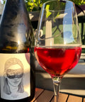 Gut Oggau Maskerade Rosé 2023 bottle and glass - Natural Wine Dealers