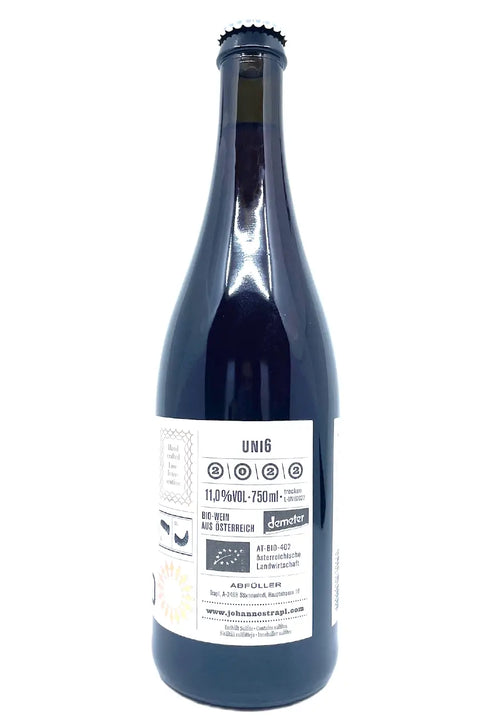 Johannes Trapl Uni6 2022 back label - Natural Wine Dealers