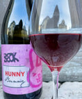 Judith Beck Hunny Bunny 2023 bottle and glass - Natural Wine Dealers