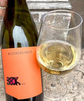  Judith Beck Weissburgunder 2021  bottle and glass - Natural Wine Dealers