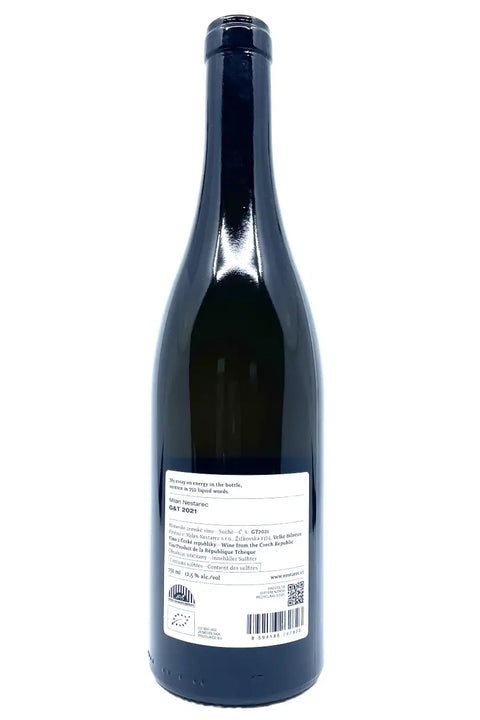 Milan Nestarec G&T 2021 back label - Natural Wine Dealers